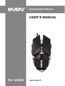 Handleiding Sven RX-G985 Muis