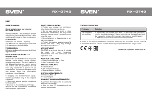 Manual Sven RX-G740 Mouse