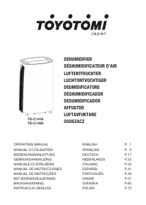 Instrukcja Toyotomi TD-C1416 Osuszacz