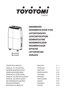 Manual Toyotomi TD-C1412 Dehumidifier