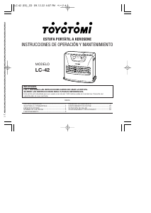 Manual de uso Toyotomi LC-42 Calefactor