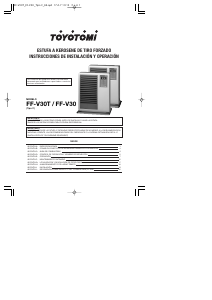 Manual de uso Toyotomi FF-V30T Calefactor