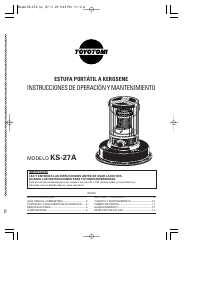 Manual de uso Toyotomi KS-27A Calefactor