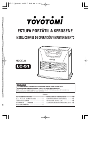 Manual de uso Toyotomi LC-51 Calefactor
