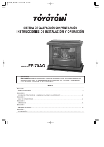 Manual de uso Toyotomi FF-70AQ Calefactor