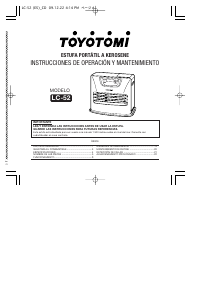 Manual de uso Toyotomi LC-52 Calefactor