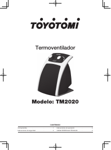 Manual de uso Toyotomi TM2020 Calefactor