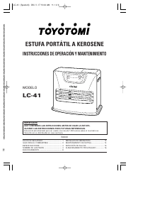 Manual de uso Toyotomi LC-41 Calefactor