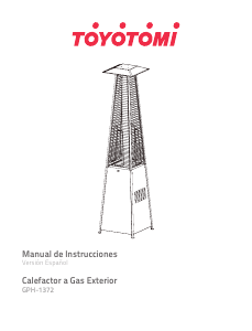 Manual de uso Toyotomi GPH-1372 Calentador exterior