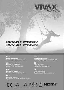 Manuál Vivax TV-32LE113T2S2SM V2 LED televize