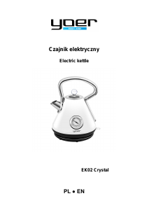 Instrukcja Yoer EK02BK Crystal Czajnik