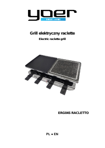 Instrukcja Yoer ERG04S Grill Raclette