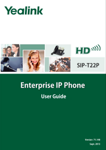 Handleiding Yealink SIP-T22P IP telefoon