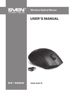 Manual Sven RX-425W Mouse