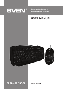 Manual Sven GS-9100 Keyboard