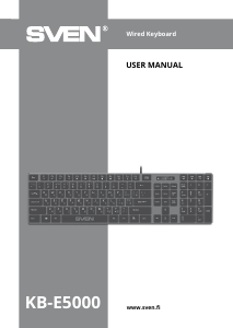 Manual Sven KB-E5000 Keyboard
