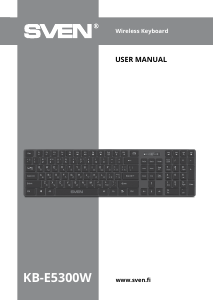 Manual Sven KB-E5300W Keyboard