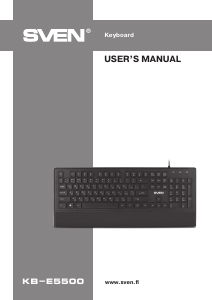 Handleiding Sven KB-E5500 Toetsenbord