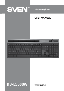 Manual Sven KB-E5500W Keyboard