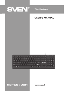 Manual Sven KB-E5700H Keyboard