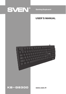 Manual Sven KB-G8300 Keyboard