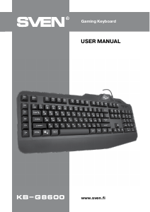 Manual Sven KB-G8600 Keyboard