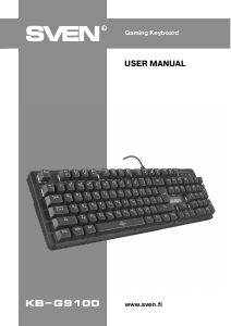 Manual Sven KB-G9100 Keyboard