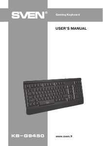 Manual Sven KB-G9450 Keyboard