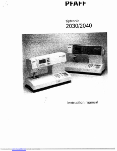 Manual Pfaff 2030 Tiptronic Sewing Machine