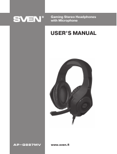 Handleiding Sven AP-G887MV Headset