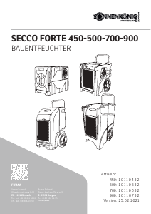 Manual Sonnenkönig SECCO FORTE 500 Dehumidifier