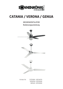 Mode d’emploi Sonnenkönig VERONA Ventilateur de plafond