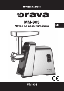Návod Orava MM-903 Mlynček na mäso