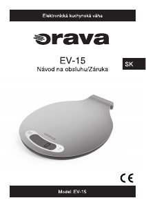 Návod Orava EV-15 Kuchynská váha