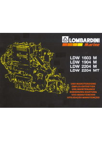 Manual Lombardini LDW 1603 M Boat Engine