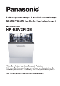 Bedienungsanleitung Panasonic NP-B6V2FIDE Geschirrspüler