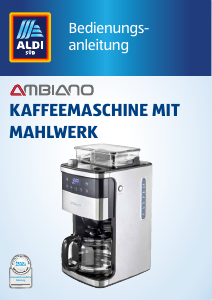 Bedienungsanleitung Ambiano 20411900 Kaffeemaschine