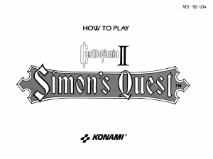 Manual Nintendo NES Castlevania II - Simons Quest