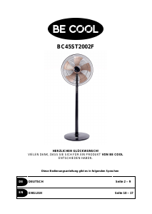 Bedienungsanleitung Be Cool BC45ST2002F Ventilator