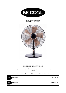 Manual Be Cool BC40TI2002 Fan