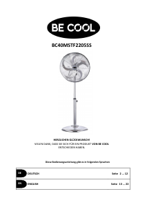 Bedienungsanleitung Be Cool BC40MSTF2205SS Ventilator