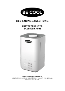 Bedienungsanleitung Be Cool BCLB705IKHF01 Luftbefeuchter