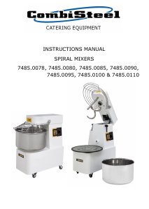 Manual CombiSteel 7485.0085 Stand Mixer