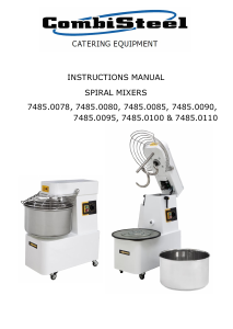 Manual CombiSteel 7485.0190 Stand Mixer