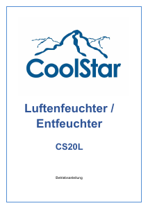 Bedienungsanleitung CoolStar CS20L Luftentfeuchter