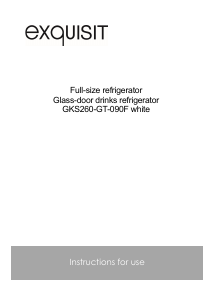Manual Exquisit GKS 260-GT-090F Refrigerator