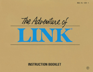 Manual Nintendo NES The Legend of Zelda - The Adventure of Link