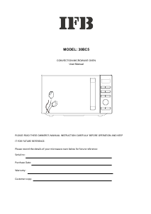 Manual IFB 30BC5 Microwave