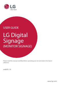 Handleiding LG 55XF2B-B LED monitor