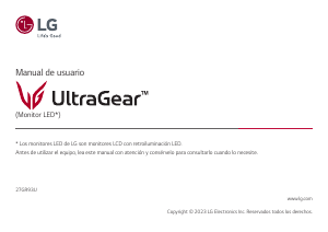 Manual de uso LG 27GR93U-B UltraGear Monitor de LED